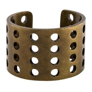 Kelly Wearstler Cuff in Perforated Antique Brass